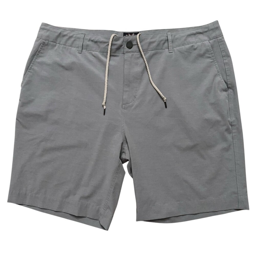 Faherty All Day 1.0 Shorts Mens Size 38 Drawstring 9" Inseam Stretch Gray